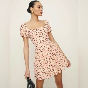 Reformation Red Floral Mini Dress